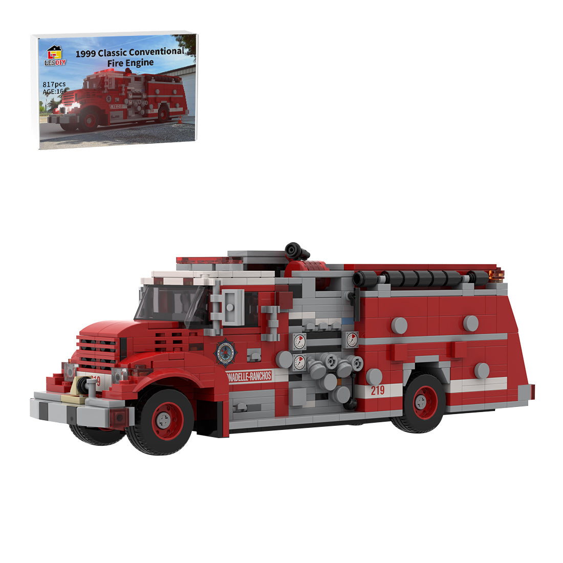 MOC-269790 Type 2 Conventional Cab Fire Truck Building Blocks