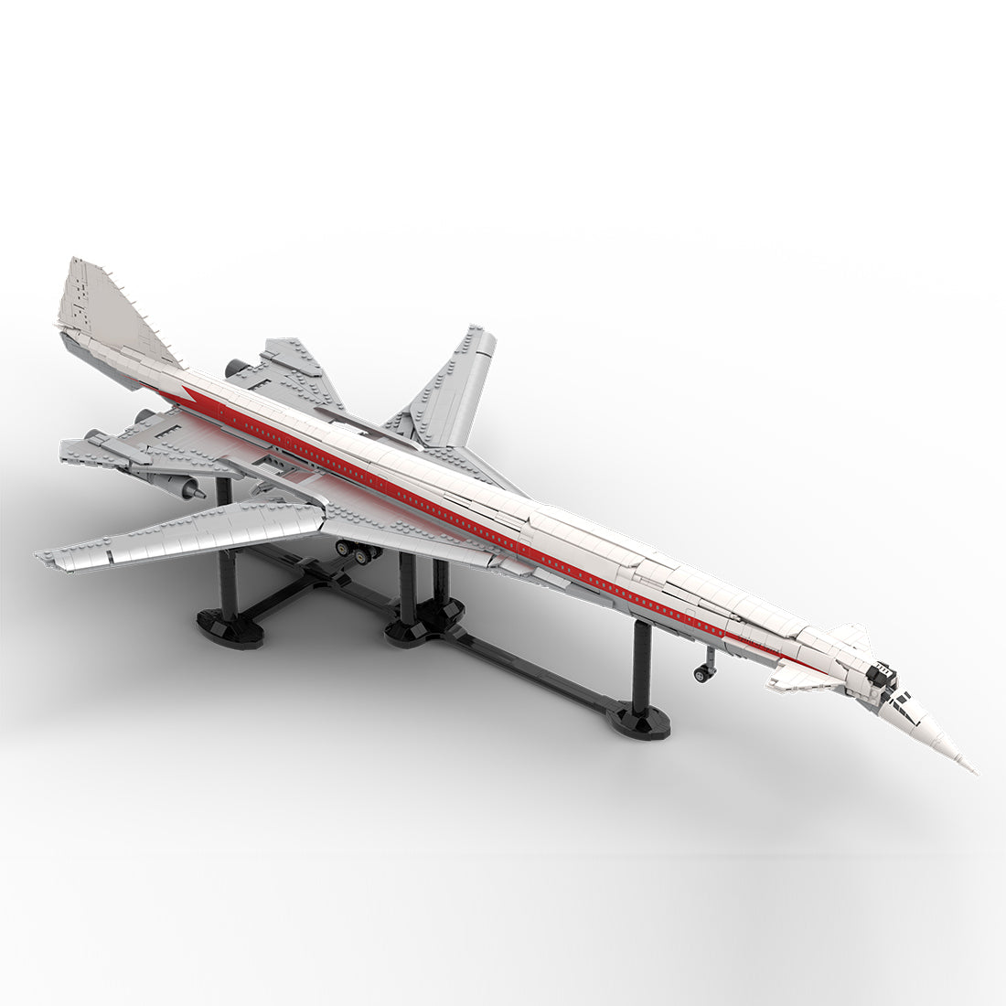 1:80 Scale B2707-200 TWA Supersonic Passenger Aircraft Building Blocks