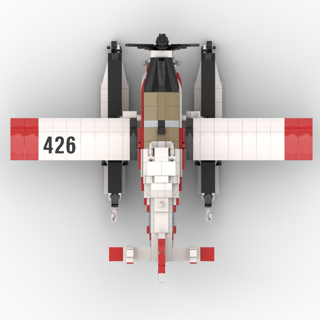 AT-802F Fire Boss Tanker 426 Amphibious Firefighting Plane Building Blocks