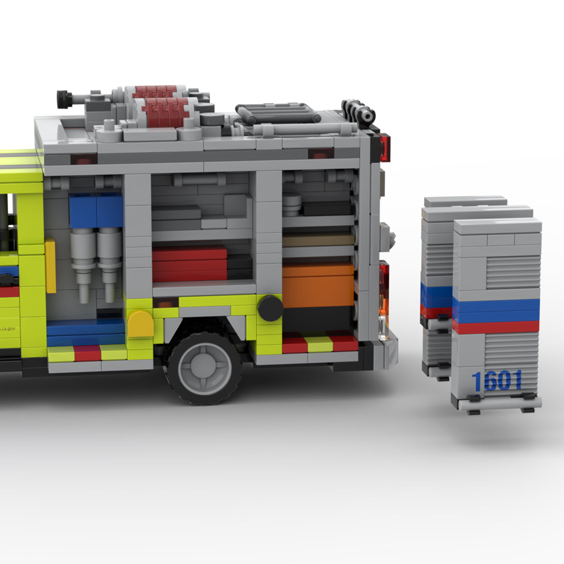 MOC-275558 Ford F-550 CAL OES Type 6 Wildland Fire Truck Building Blocks