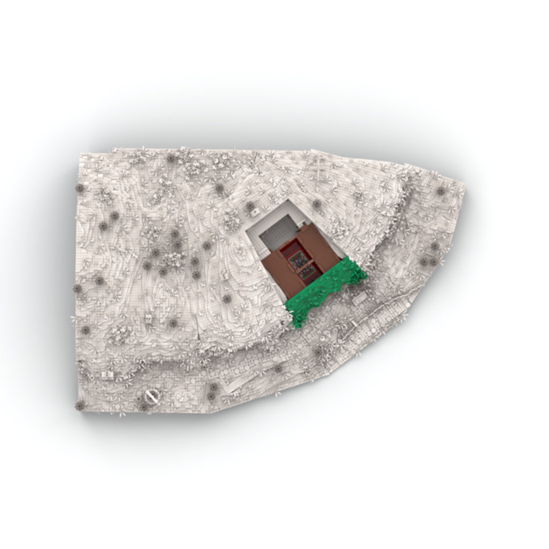 Medieval Cavern Dwelling M2 Modular Reception Hall Building Blocks