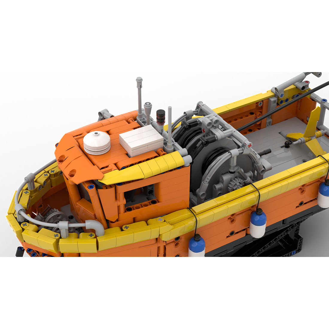 MOC-216080 30ft Seismic Survey Workboat 1:23 Scale Building Blocks
