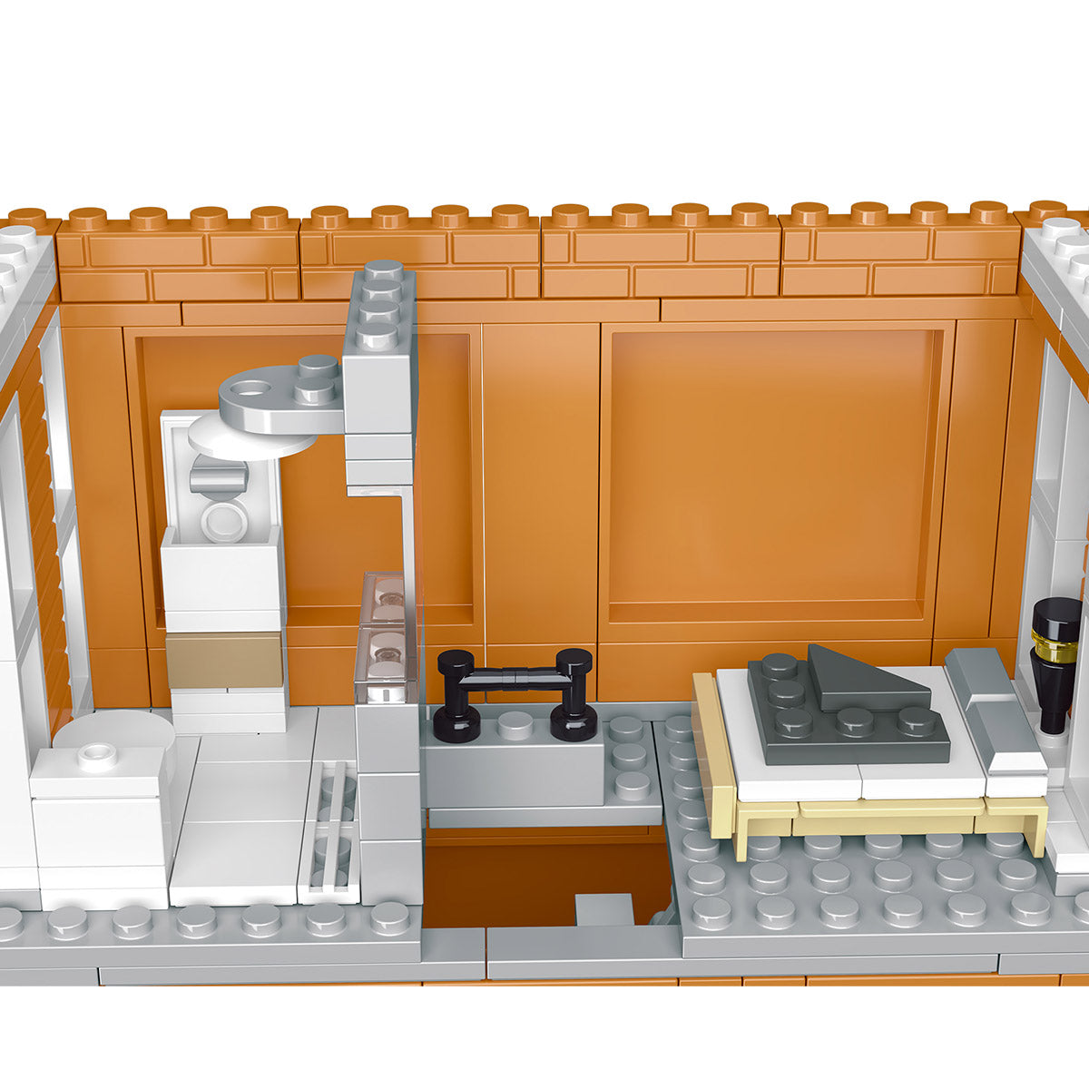 Mocsage Street Scene MOC European Department Corner Store with Light Building Blocks