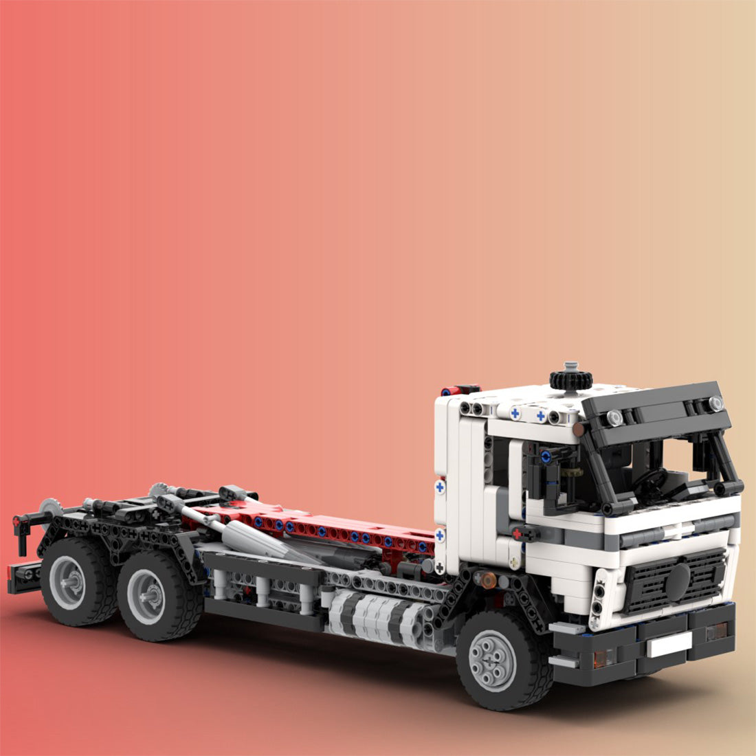 MOC-120710 NG Hookloader & Crane Container Truck Building Blocks