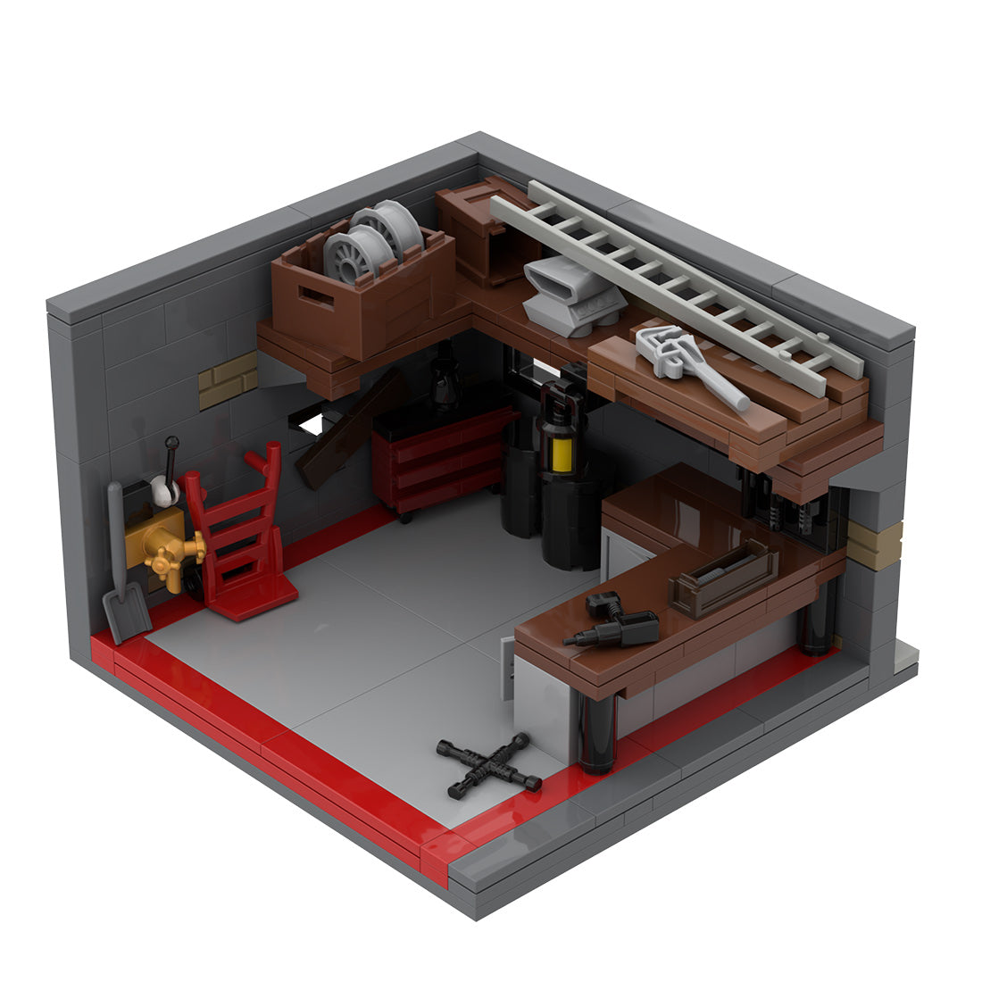 Classic Sports Car Garage Building Blocks