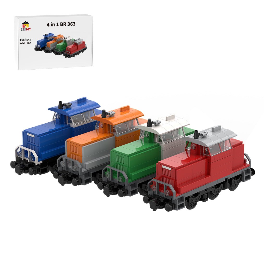 4 in 1 BR - 363 Electric Locomotive Building Blocks - LesDiy - MOC