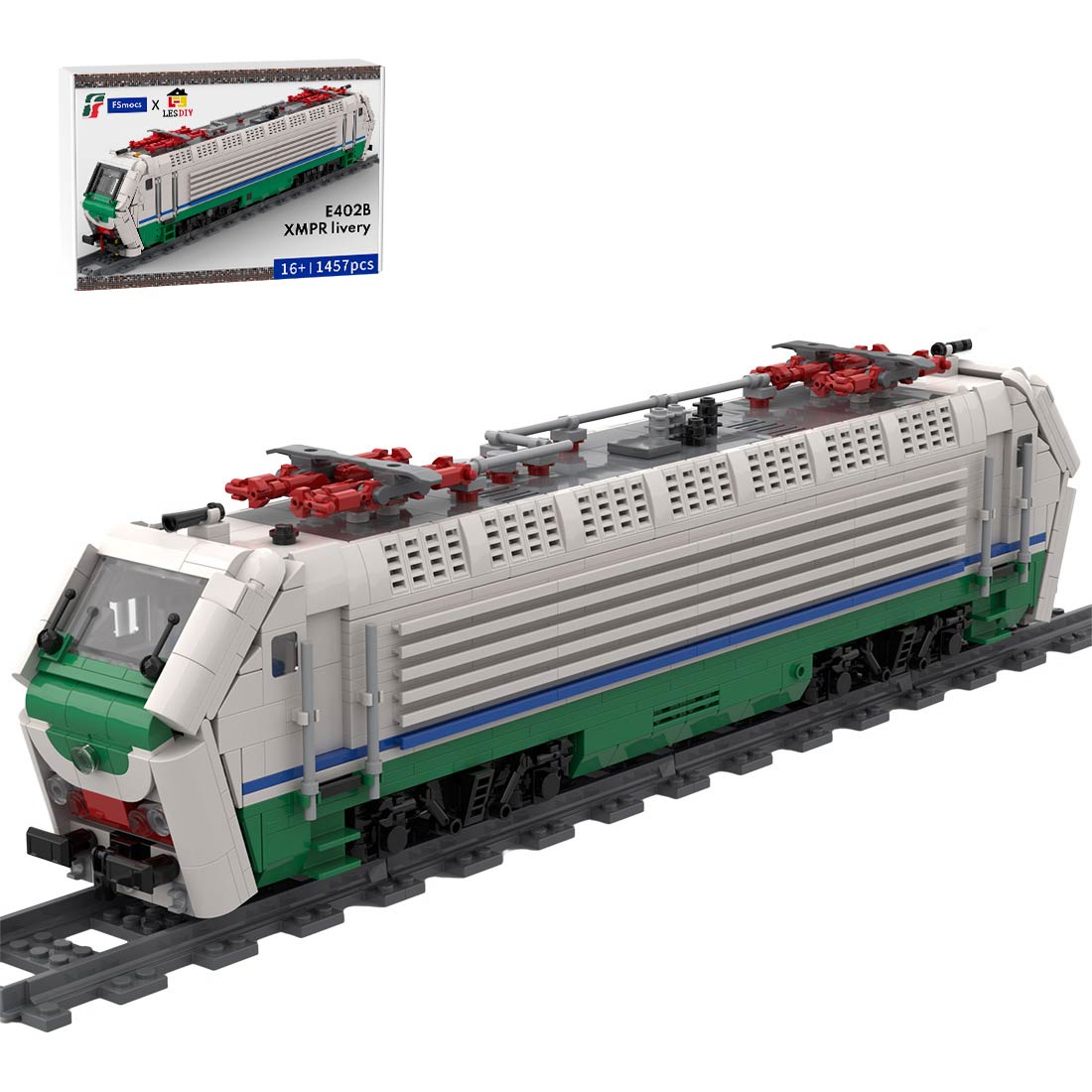 Italian E402B Locomotive Train