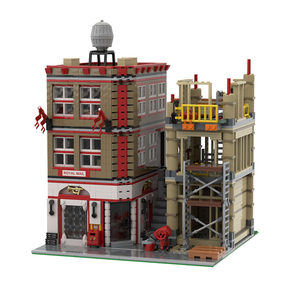 MOC-255310 Post Office & Construction Site Modular Building Blocks