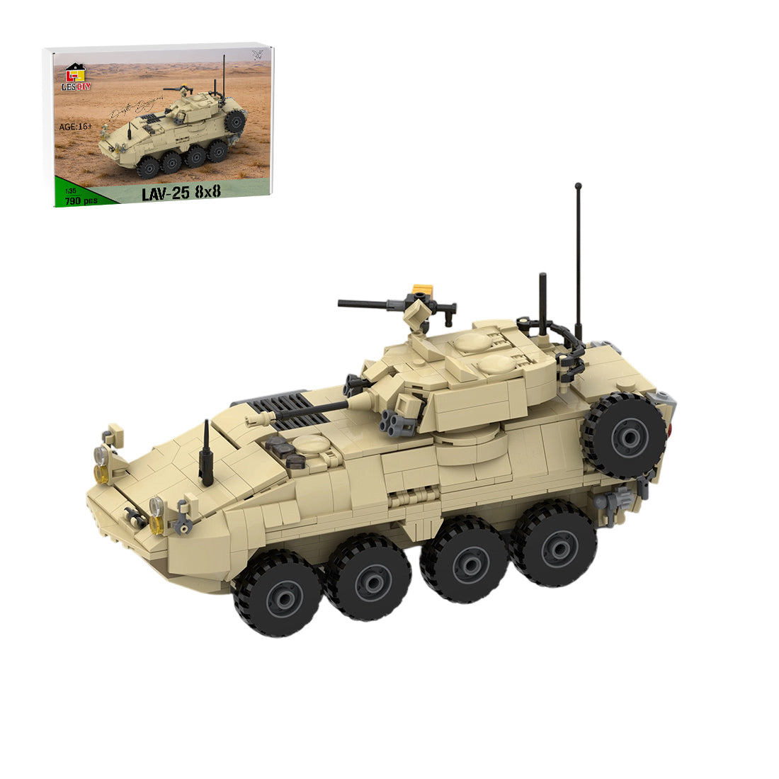 MOC-259577 8x8 Light Armoured Vehicle - 1:35 Scale Building Blocks
