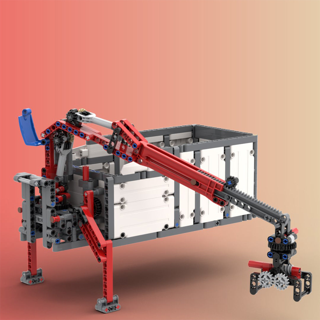 MOC-120710 NG Hookloader & Crane Container Truck Building Blocks