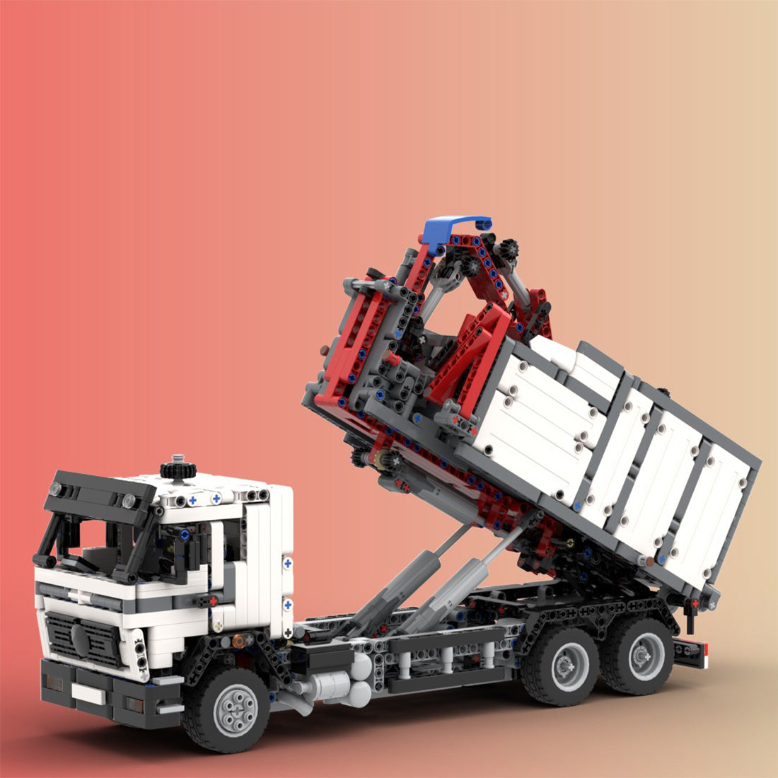 MOC-120710 NG Hookloader & Crane Container Truck Building Blocks