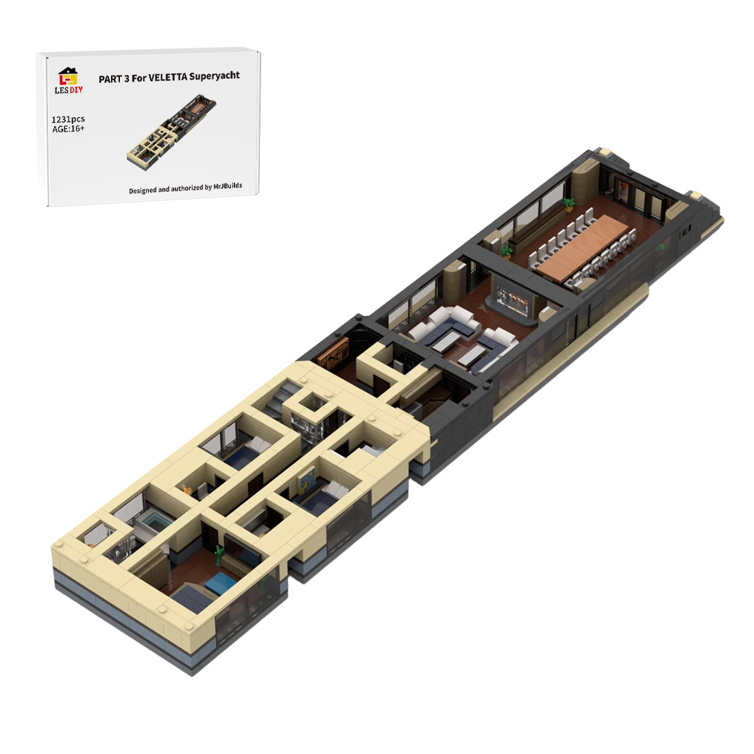 MOC-254412 120CM Modular Luxury Yacht III Building Blocks