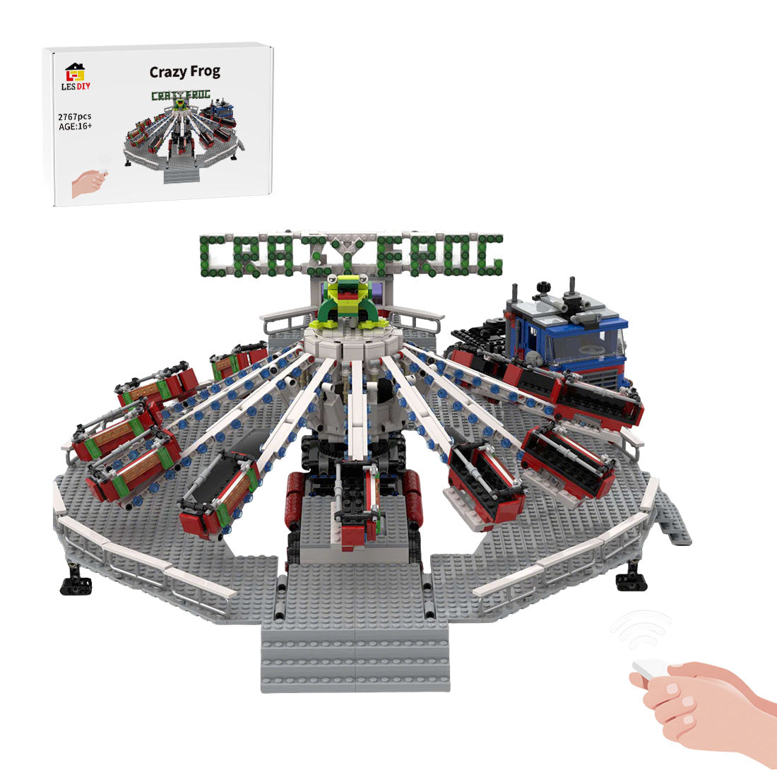 MOC- 214893 Fairground Crazy Frogs / Jump 'n' Smile Building Blocks