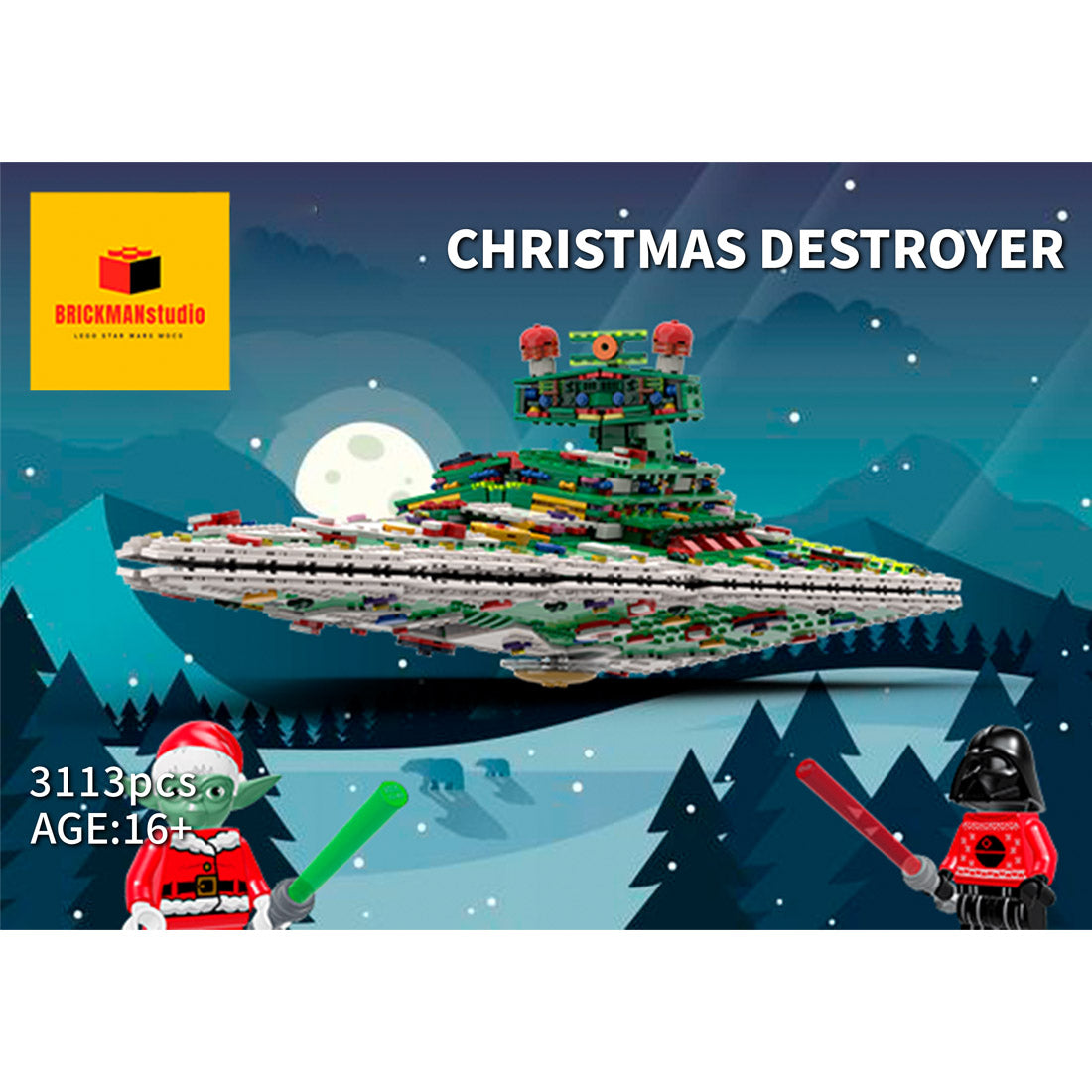 MOC-201504 SW UCS Imperial destroyer Christmas mode Building Blocks