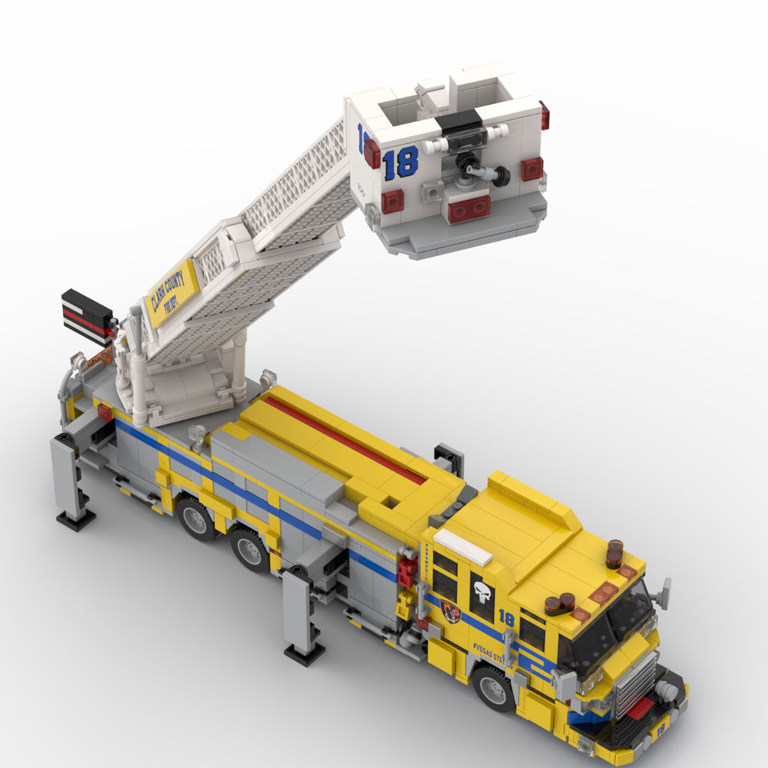 MOC-252194 2015 Pierce Quantum Tower Ladder Fire Truck Clark County FD Building Blocks