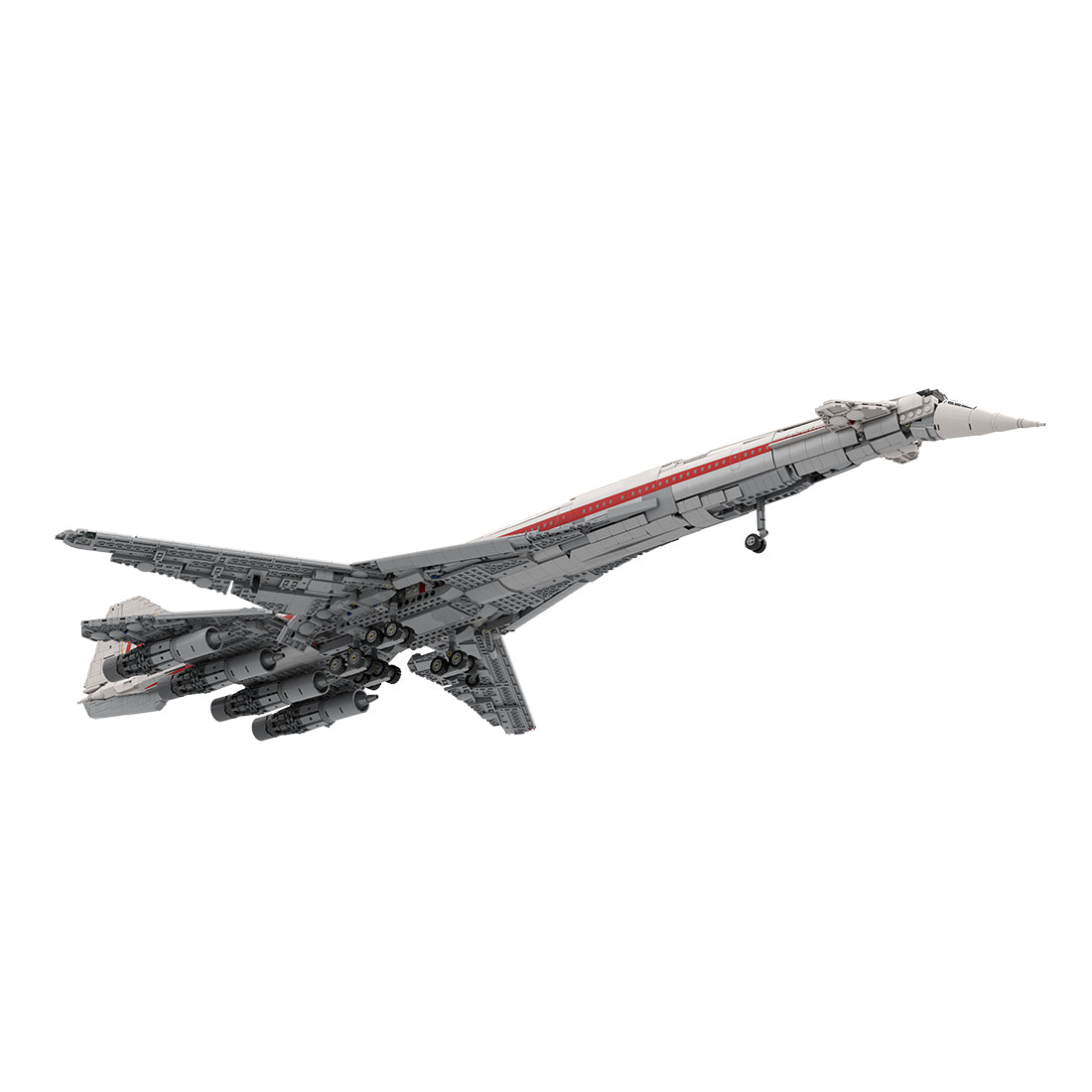 1:80 Scale B2707-200 TWA Supersonic Passenger Aircraft Building Blocks