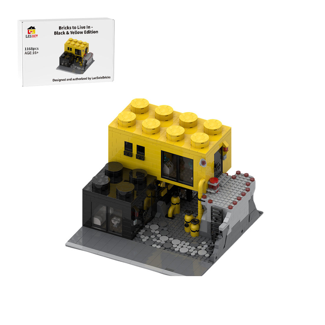 MOC-239813 Blacktron-Inspired City House Building Blocks