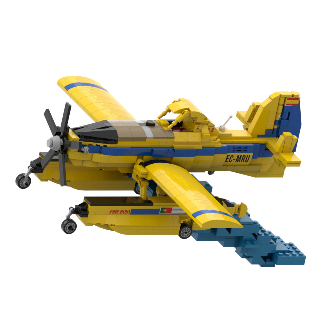 AT-802F Fire Boss ALFA 14 Amphibious Firefighting Plane Building Blocks