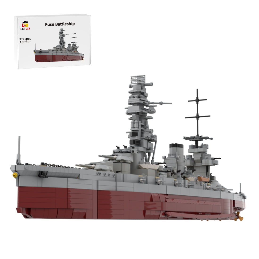 MOC-262613 1:200 Scale IJN Fuso-Class Battleship Building Blocks