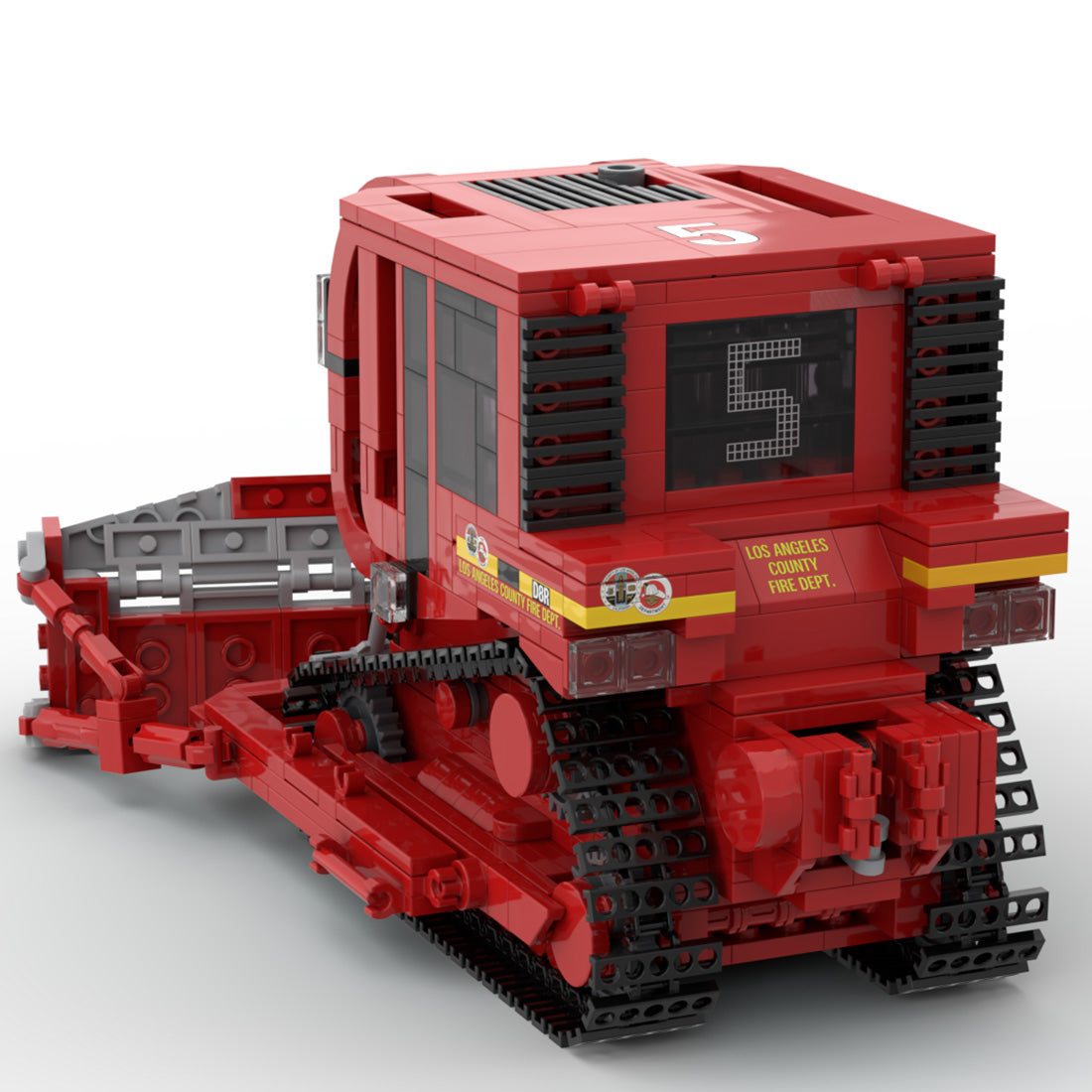 MOC-257804 Peterbilt 367 + CAT D8R Dozer - L.A County Dozer Team 5 Building Block