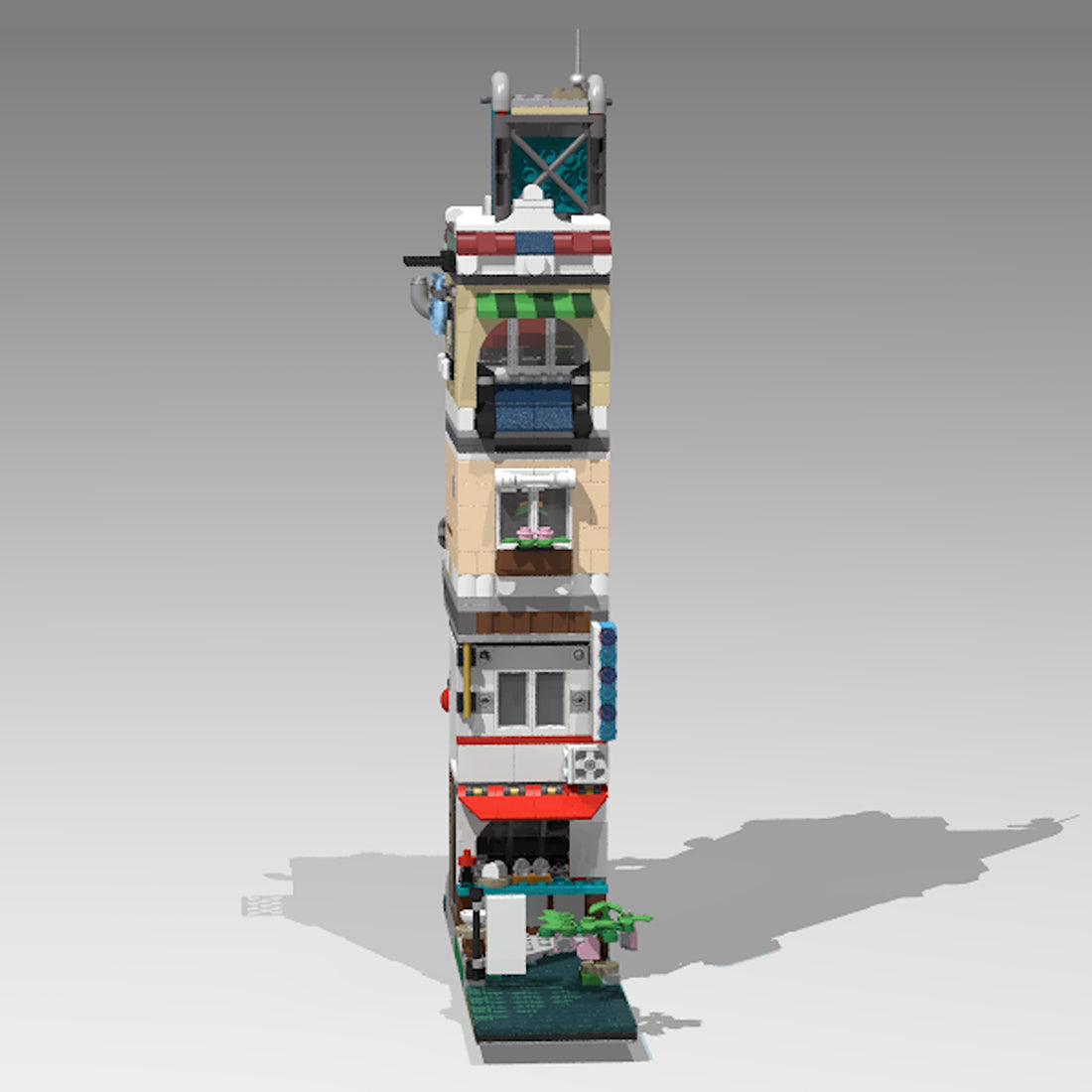 MOC-125588 Modular Noodle Shop Building Blocks