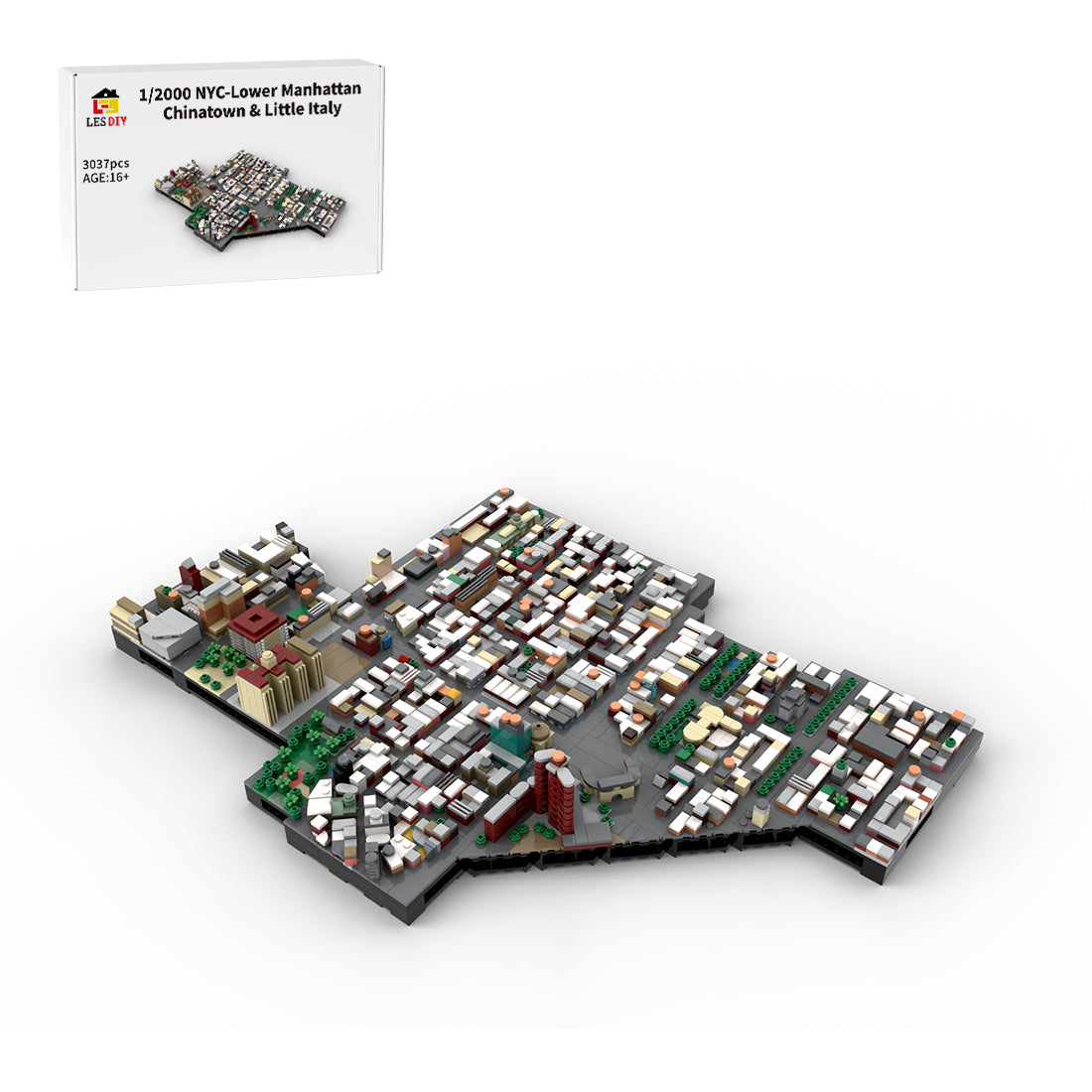 MOC-225884 1/2000 Scale Lower Manhattan - Chinatown & Little Italy Building Blocks
