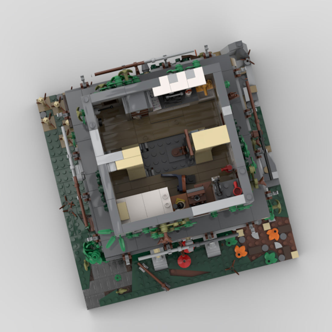 MOC-122044 Abandoned Watchtower Halloween Building Blocks