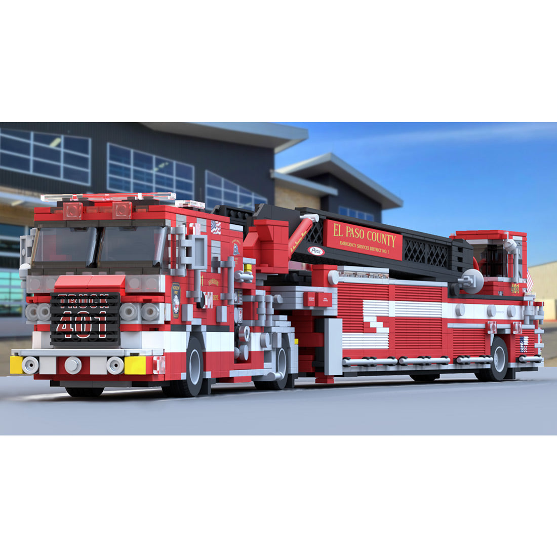 MOC-242542 2023 Pierce Quantum Tiller Ladder Fire Truck El paso County Building Blocks