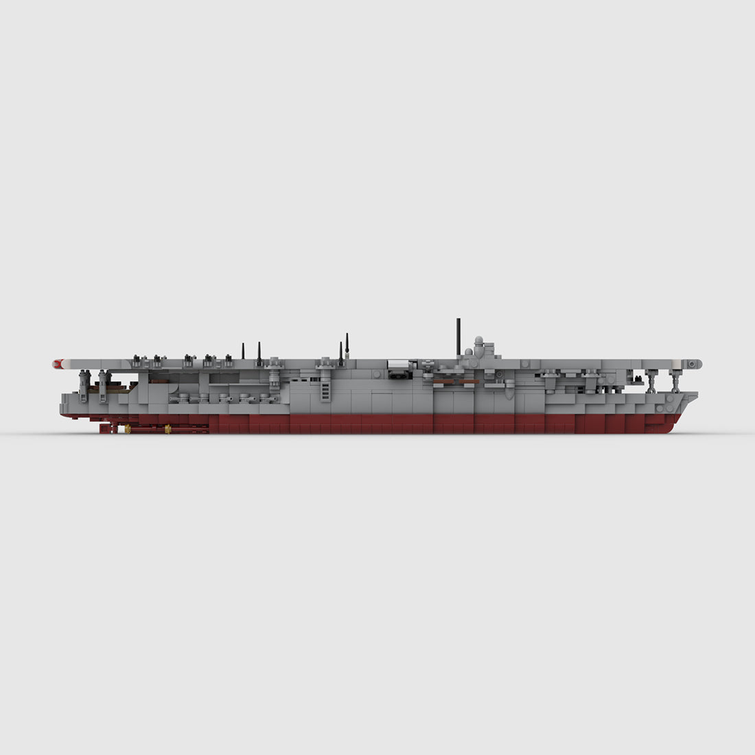 1/485 Scale WWII Japanese Navy Aircraft Carrier Kaga Military Building Blocks