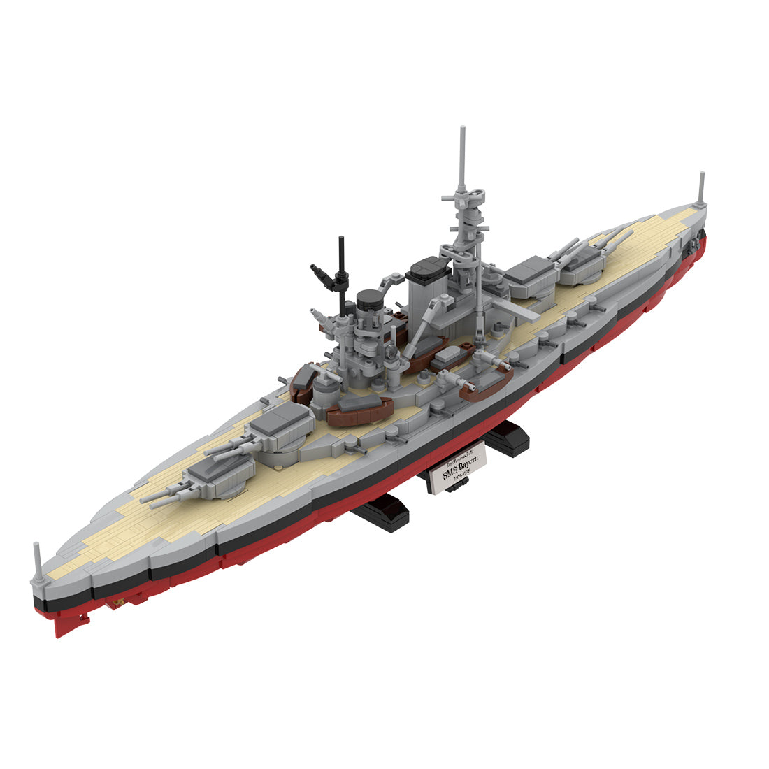 1/300 Scale German Imperial Navy Bayern-class Battleship Building Blocks