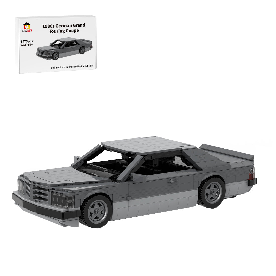 1980s German Grand Touring Coupe Building Blocks (gobricks)
