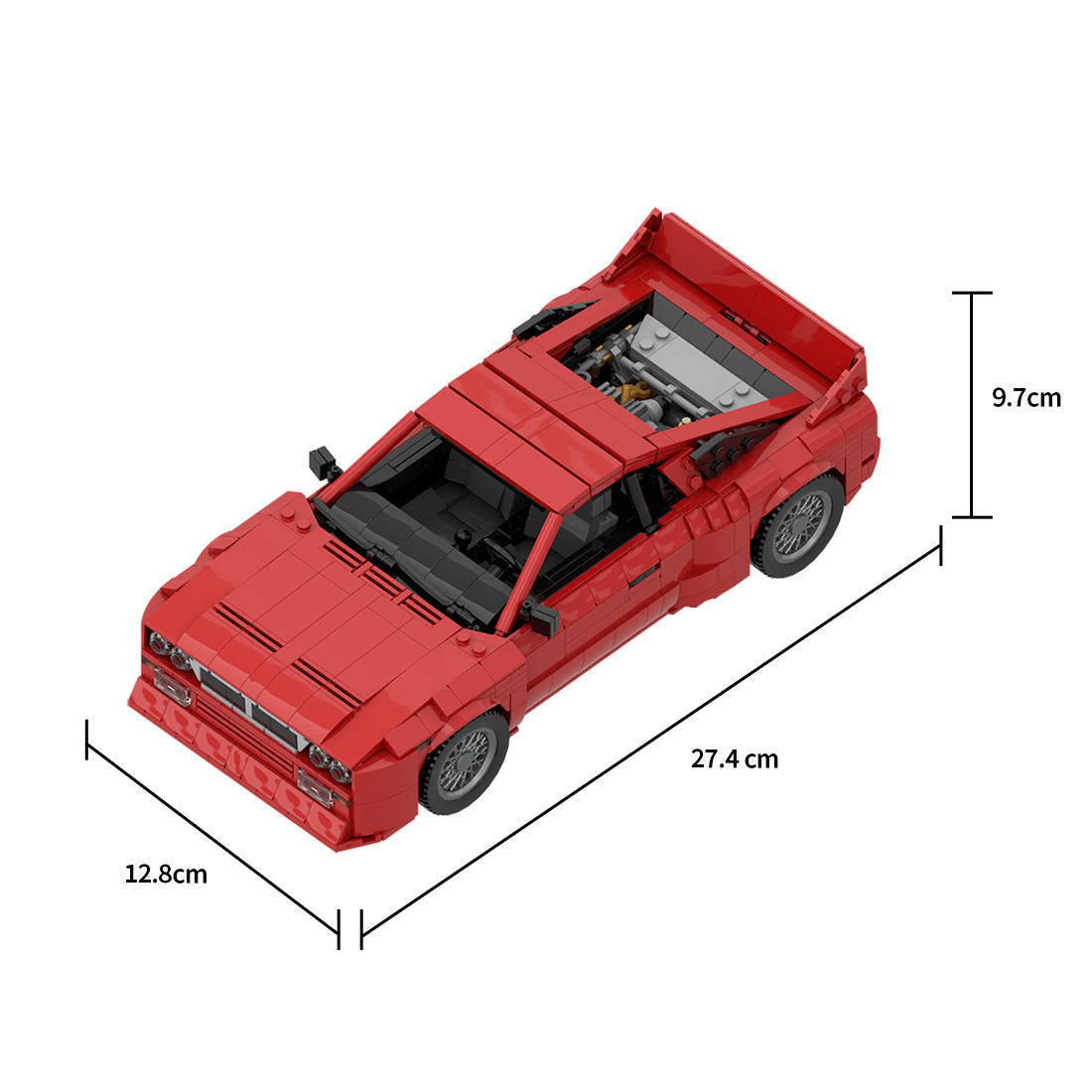 Italian Racing Sports Car Building Block (gobricks/red)