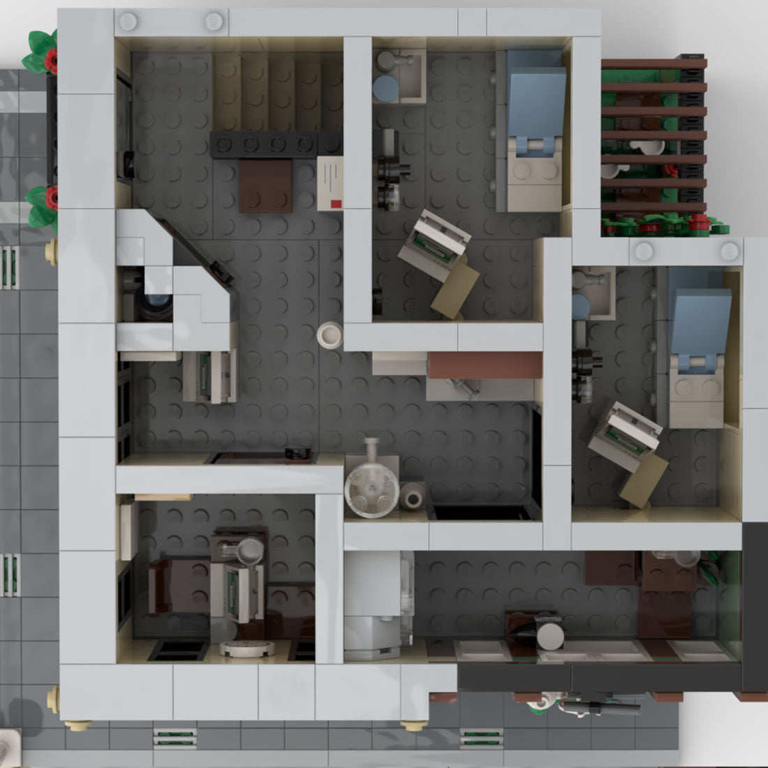 MOC-64880 Town Square Corner Building Blocks