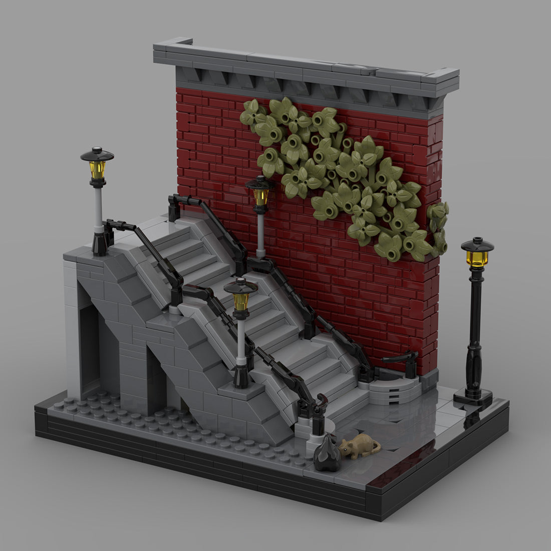 MOC-231535 Joker Stairs Book Nook Building Blocks