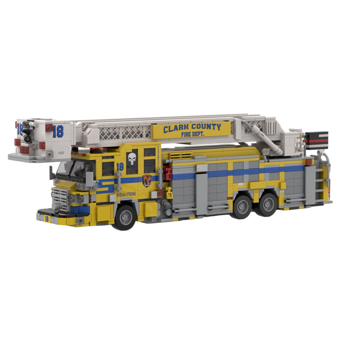 MOC-252194 2015 Pierce Quantum Tower Ladder Fire Truck Clark County FD Building Blocks