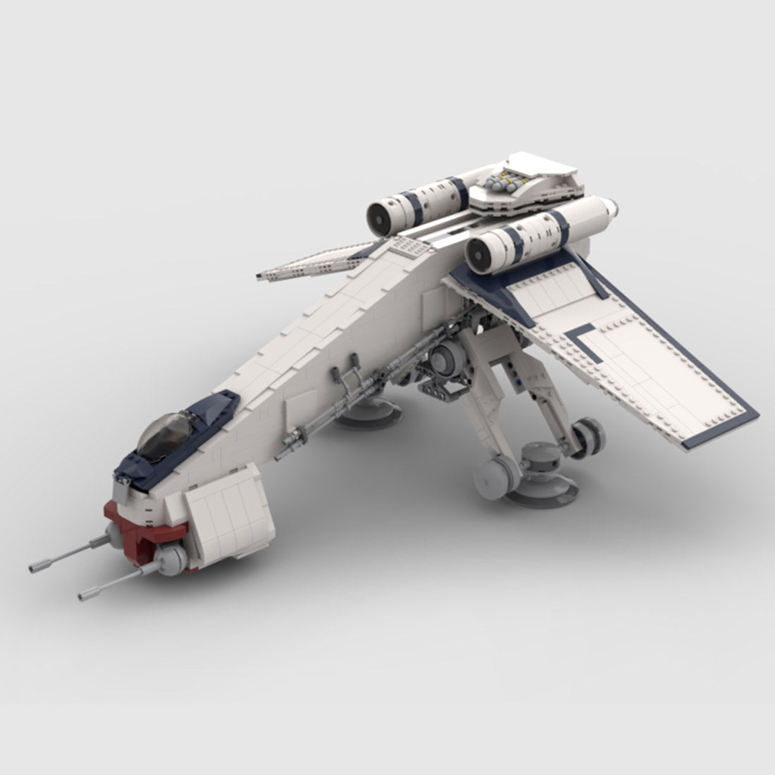 Sci-Fi Dropship & Armored Walker Combo MOC Building Block