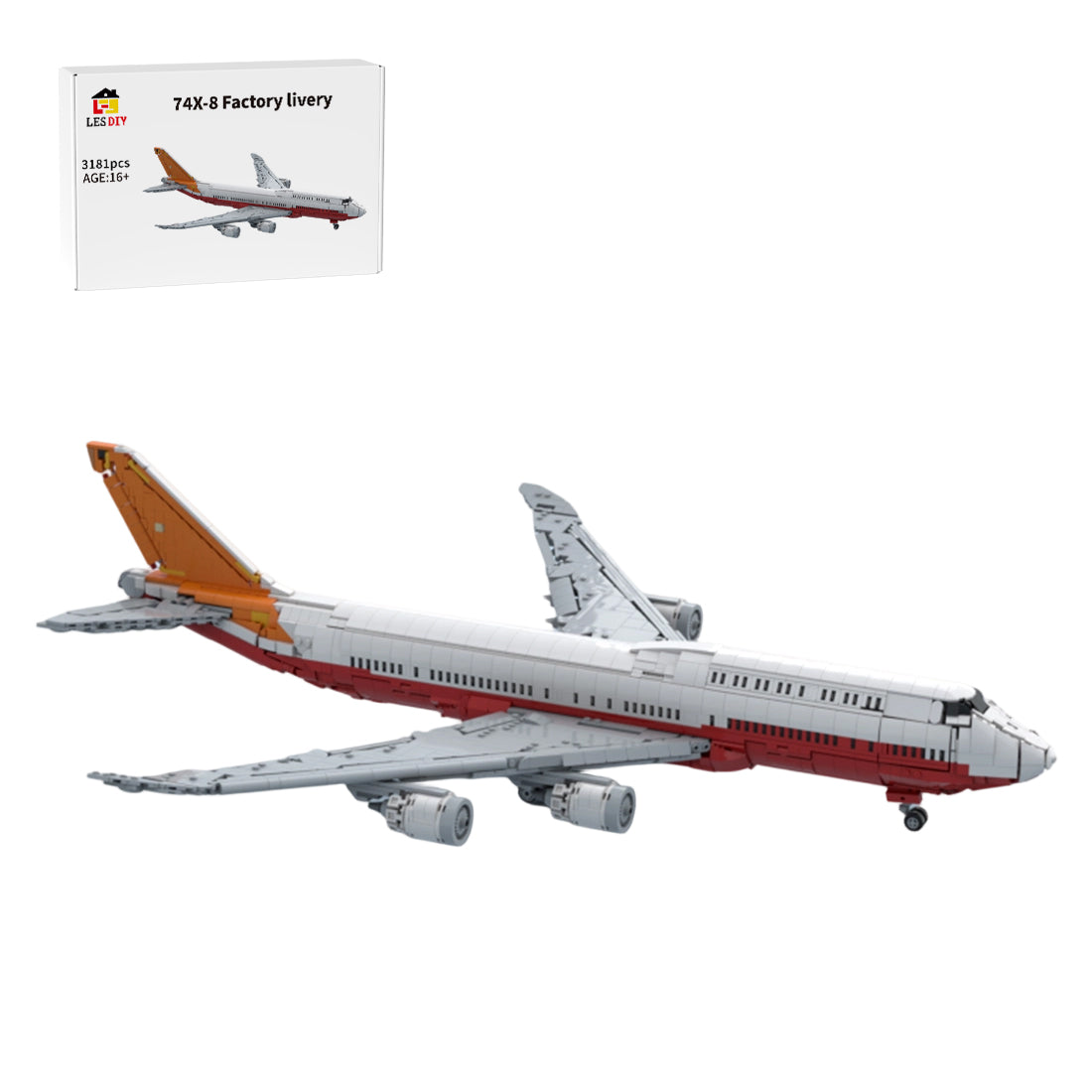 747-8I Factory Livery Airliner Building Blocks
