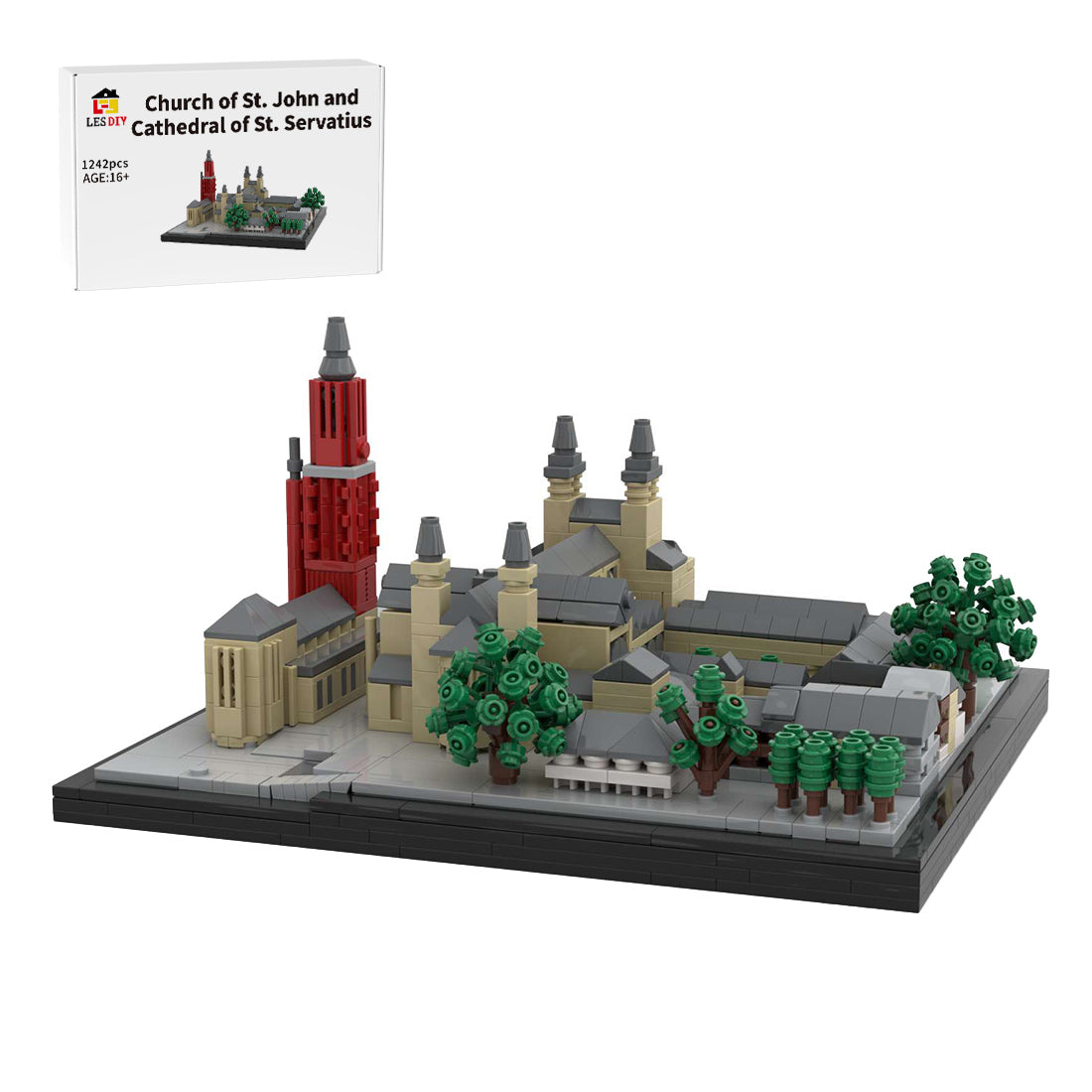 MOC-202166 Saint John Church and Basilica of Saint Servatius, Maastricht, Netherlands Buidling Blocks