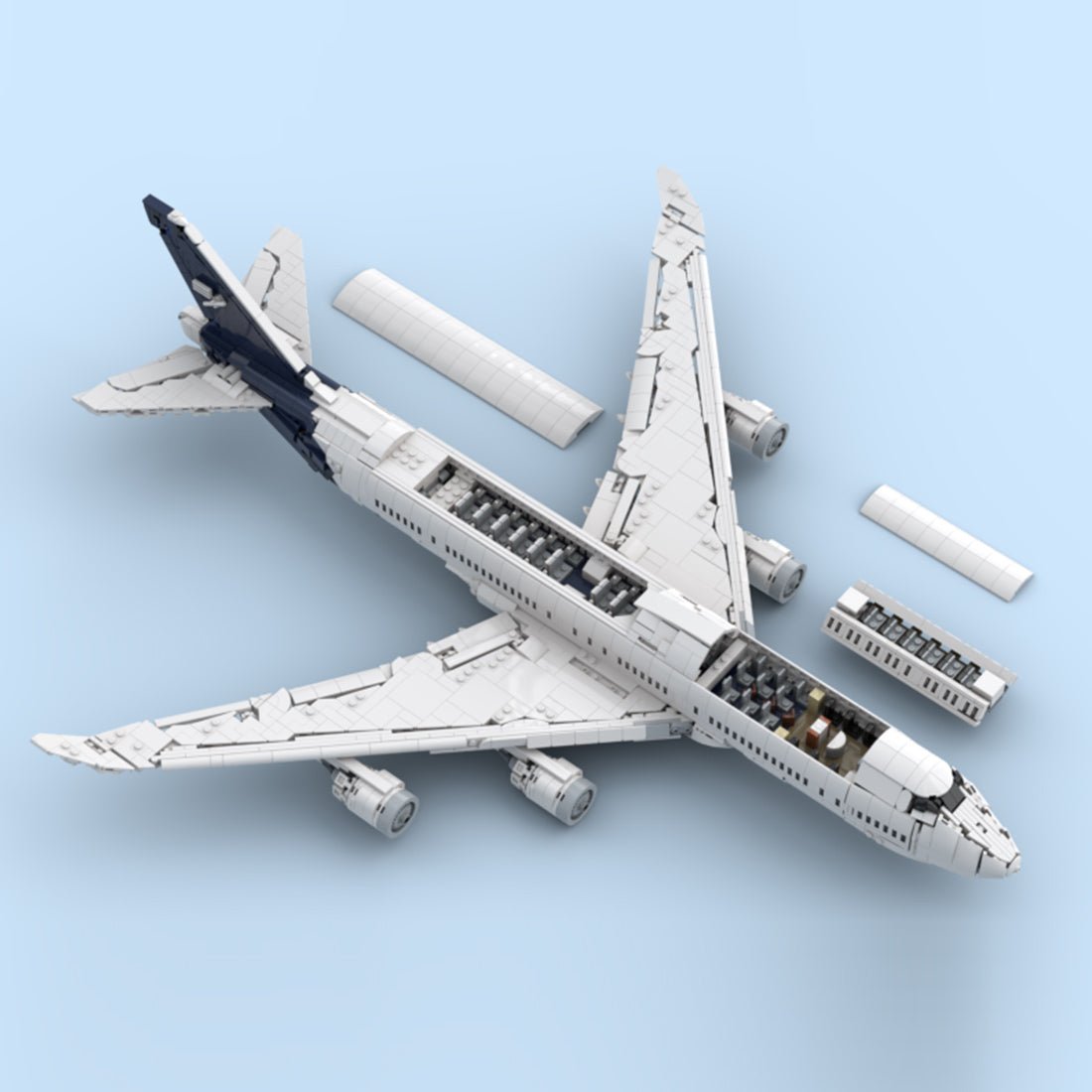 747-8I New Lufthansa Livery Building Blocks-LesDiy-Building Blocks-