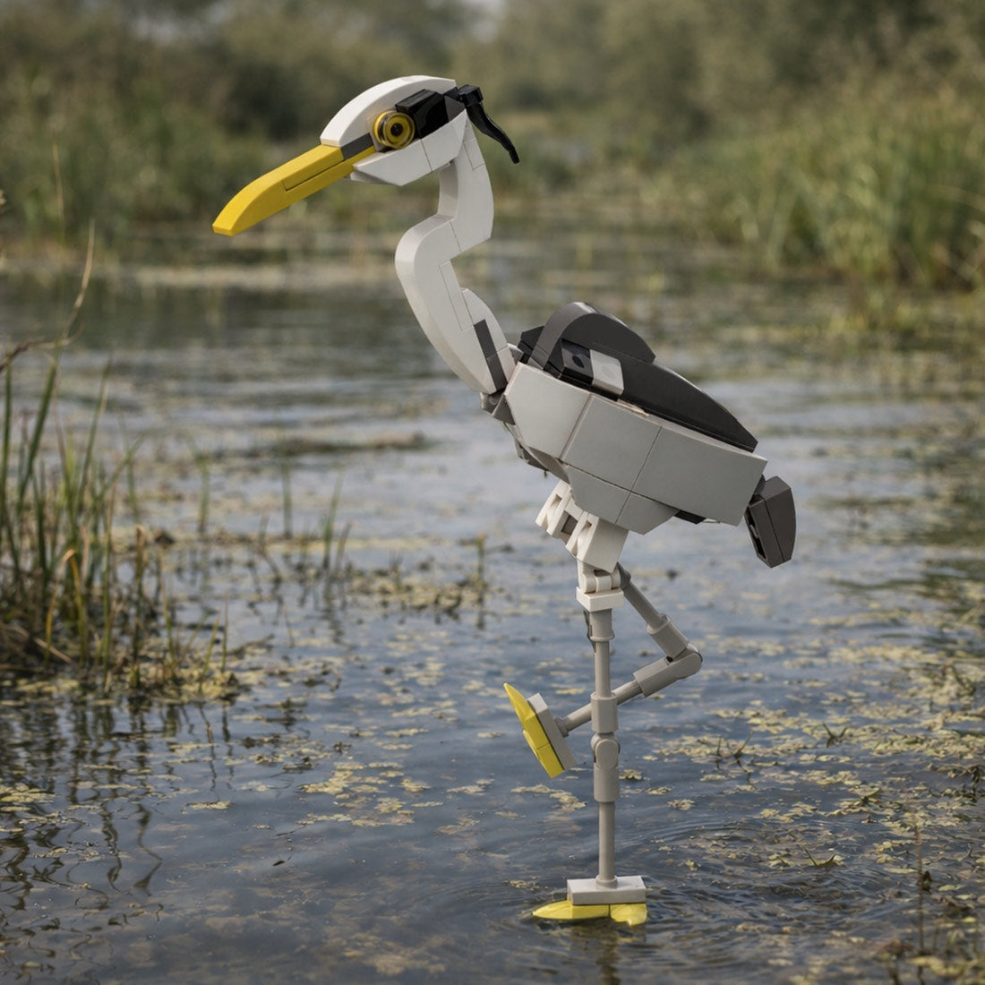 MOC-190229 Grey Heron Building Blocks
