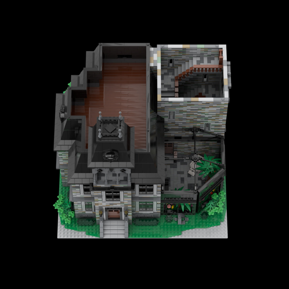 Gothic Castle Villa Victorian Mansion Building Blocks