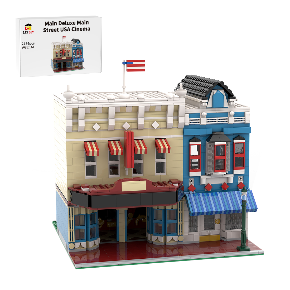 MOC-220451 Cinema | Deluxe Main Street USA Building Blocks