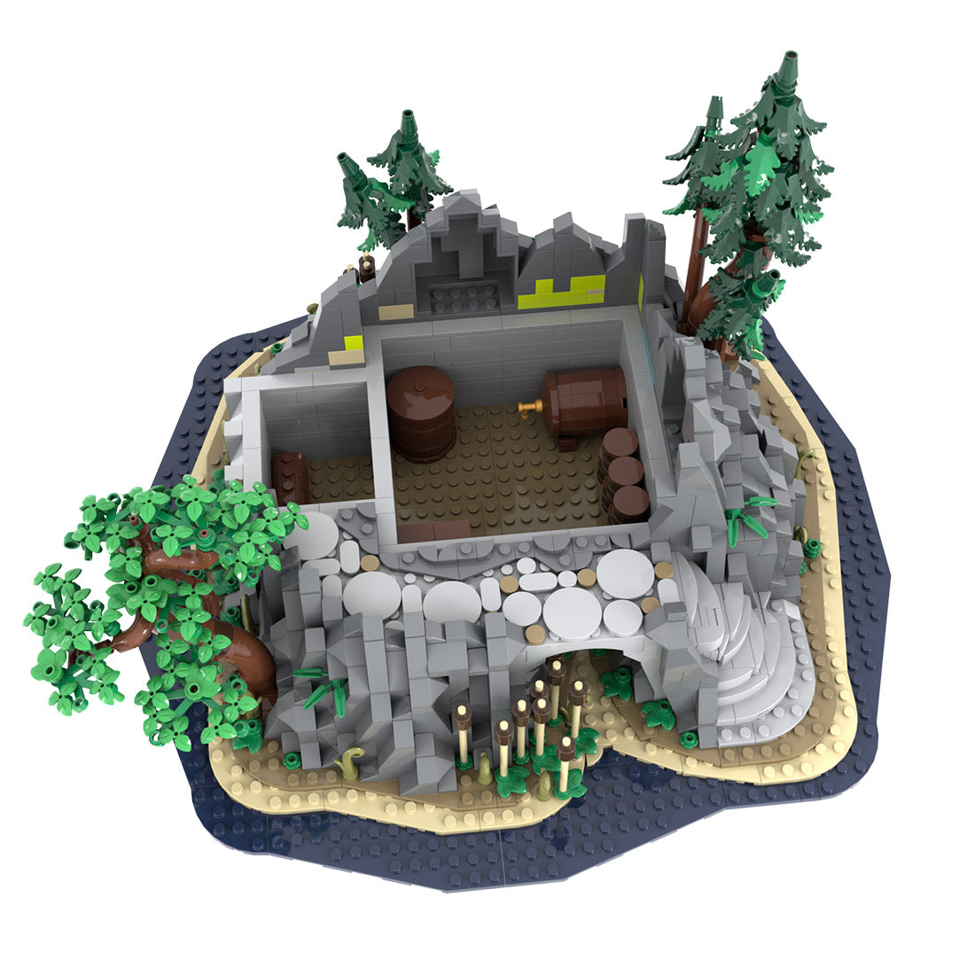 MOC-227229 Medieval Rock Tower Building Blocks