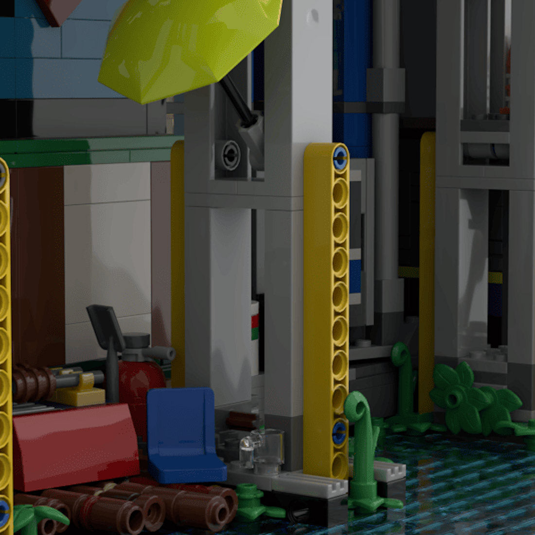 MOC-187763 Modular East Asian Floating City Building Blocks