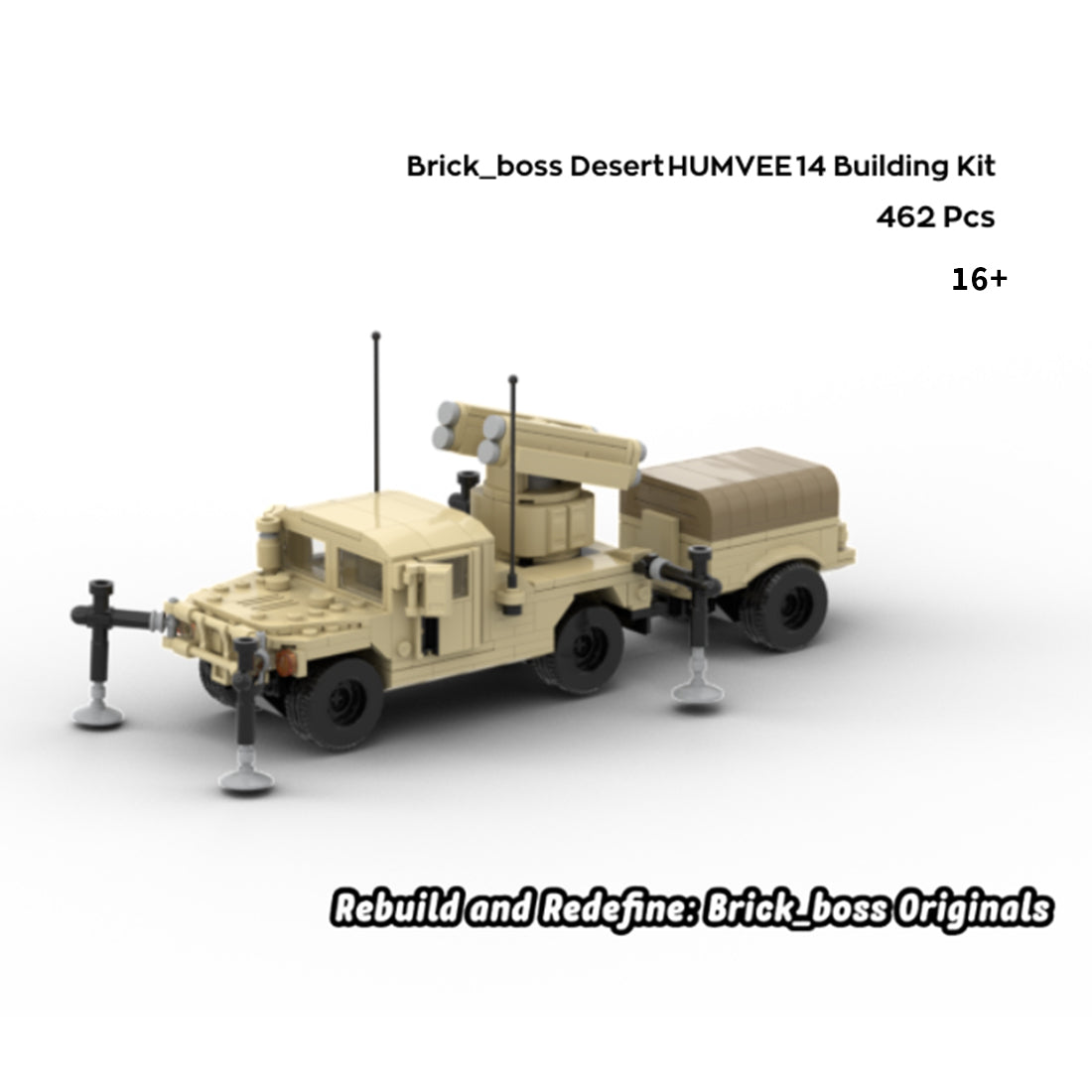 Desert HUMVEE 14 Modern Military Vehicle Building Blocks