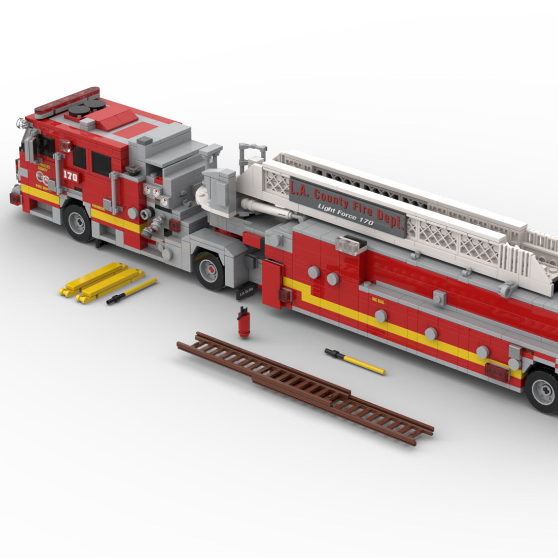 MOC-256302 2007 KME Predator Severe Service Tiller Fire Truck LACoFD Building Blocks
