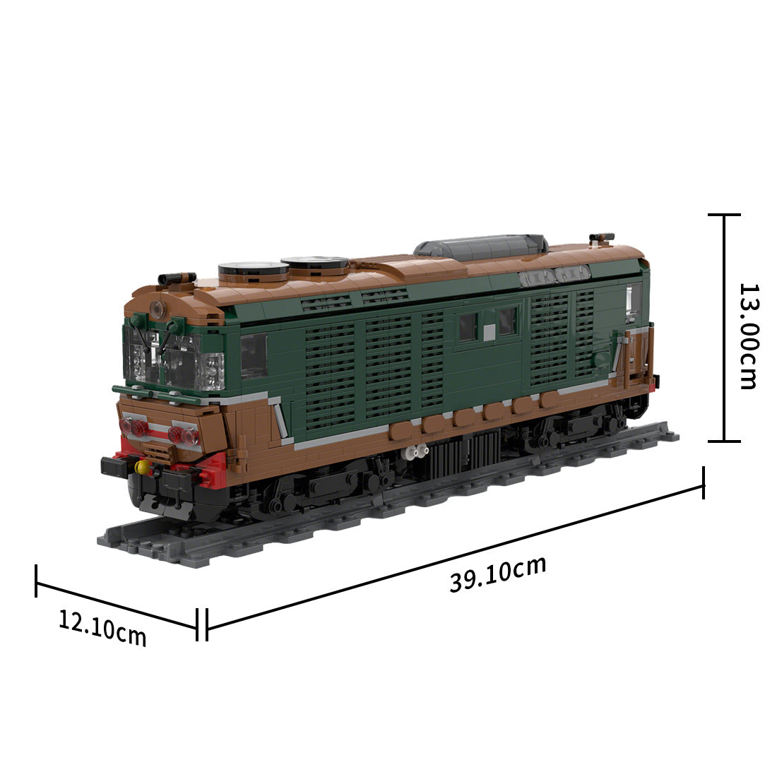 Italy Diesel Locomotive D.445 Train Building Blocks