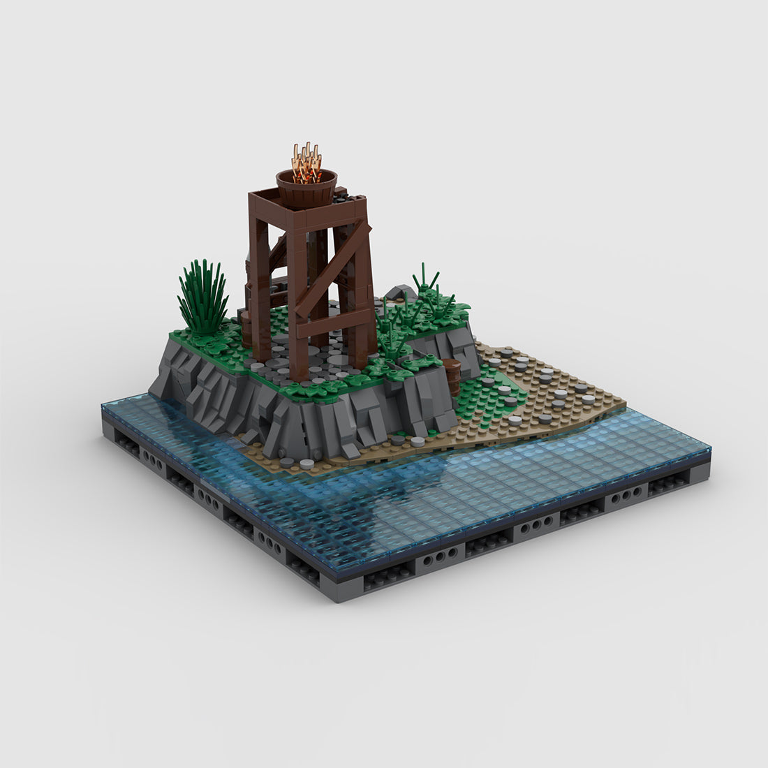 Medieval Watchtower Brick Kit, MA-001 Signalfire Building Blocks