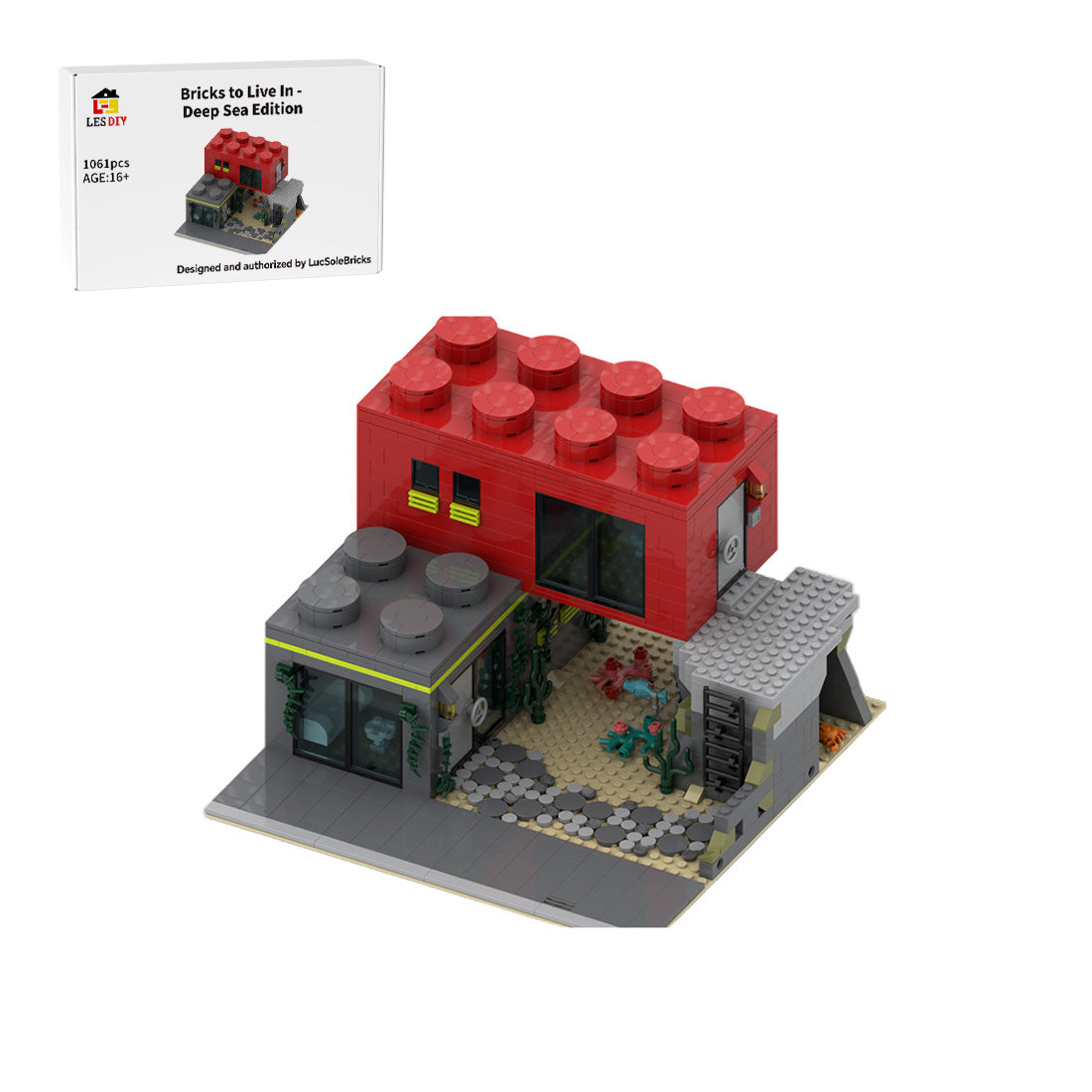 MOC-248880 Atlantis-Inspired City House Building Blocks