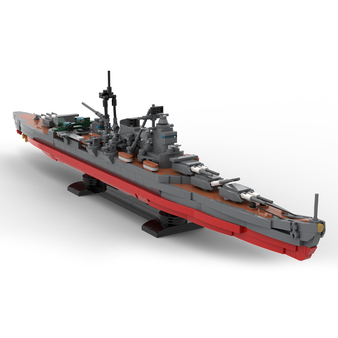 1/300 Scale Military MOC WWII Japanese Cruiser Suzuya Building Blocks